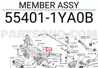 Nissan 554011YA0B MEMBER ASSY