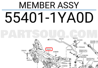 Nissan 554011YA0D MEMBER ASSY