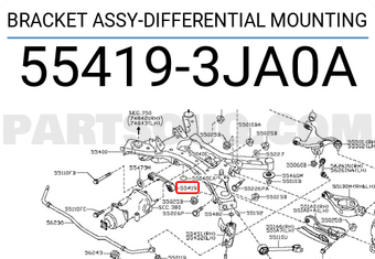 Nissan 554193JA0A BRACKET ASSY-DIFFERENTIAL MOUNTING
