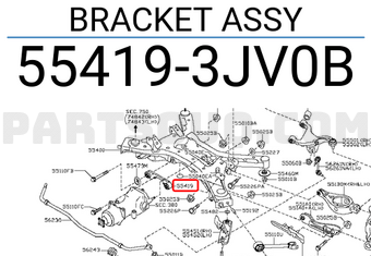 Nissan 554193JV0B BRACKET ASSY