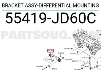 Nissan 55419JD60C BRACKET ASSY-DIFFERENTIAL MOUNTING
