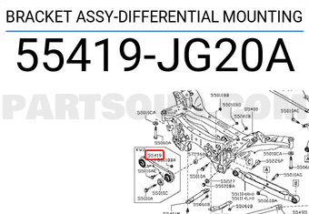 Nissan 55419JG20A BRACKET ASSY-DIFFERENTIAL MOUNTING