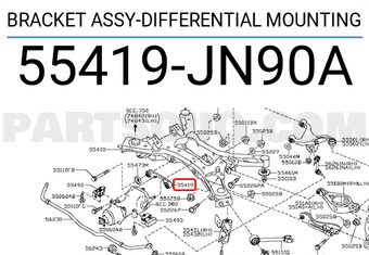 Nissan 55419JN90A BRACKET ASSY-DIFFERENTIAL MOUNTING