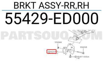 Nissan 55429ED000 BRKT ASSY-RR,RH