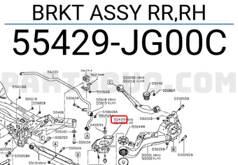Nissan 55429JG00C BRKT ASSY RR,RH