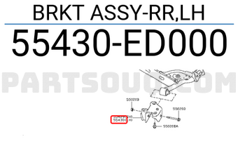 Nissan 55430ED000 BRKT ASSY-RR,LH