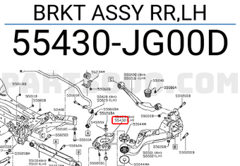 Nissan 55430JG00D BRKT ASSY RR,LH