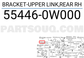 Nissan 554460W000 BRACKET-UPPER LINK,REAR RH