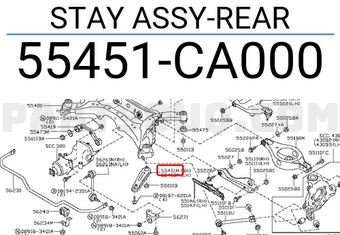 Nissan 55451CA000 STAY ASSY-REAR