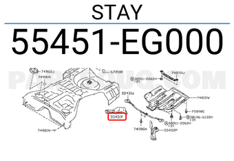 Nissan 55451EG000 STAY