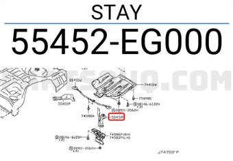Nissan 55452EG000 STAY