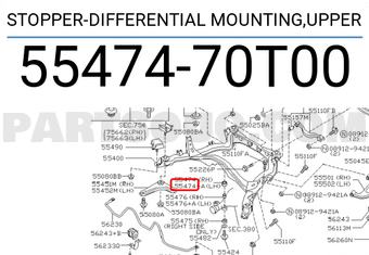 Nissan 5547470T00 STOPPER-DIFFERENTIAL MOUNTING,UPPER