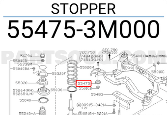 Nissan 554753M000 STOPPER