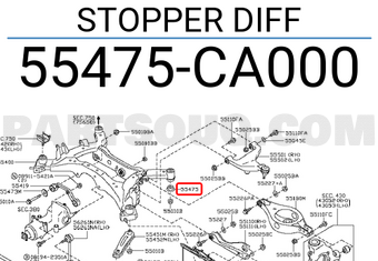 Nissan 55475CA000 STOPPER DIFF