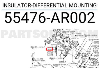 Nissan 55476AR002 INSULATOR-DIFFERENTIAL MOUNTING