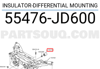 Nissan 55476JD600 INSULATOR-DIFFERENTIAL MOUNTING