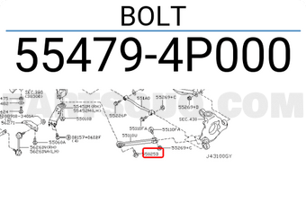 Nissan 554794P000 BOLT