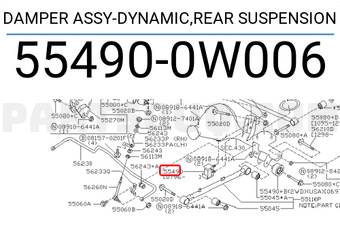 Nissan 554900W006 DAMPER ASSY-DYNAMIC,REAR SUSPENSION