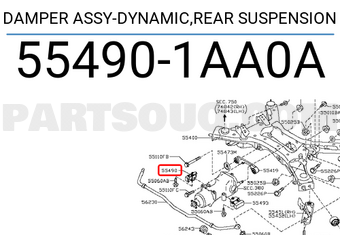 Nissan 554901AA0A DAMPER ASSY-DYNAMIC,REAR SUSPENSION
