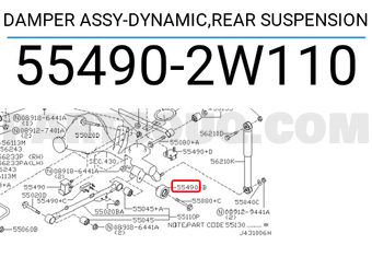 Nissan 554902W110 DAMPER ASSY-DYNAMIC,REAR SUSPENSION