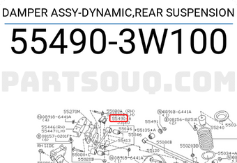 Nissan 554903W100 DAMPER ASSY-DYNAMIC,REAR SUSPENSION