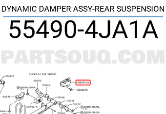 Nissan 554904JA1A DYNAMIC DAMPER ASSY-REAR SUSPENSION