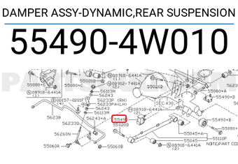 Nissan 554904W010 DAMPER ASSY-DYNAMIC,REAR SUSPENSION