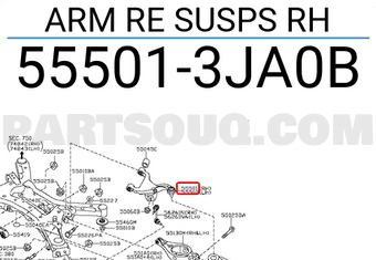 Nissan 555013JA0B ARM RE SUSPS RH
