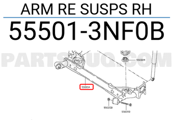 Nissan 555013NF0B ARM RE SUSPS RH