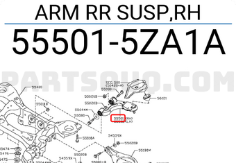 Nissan 555015ZA1A ARM RR SUSP,RH