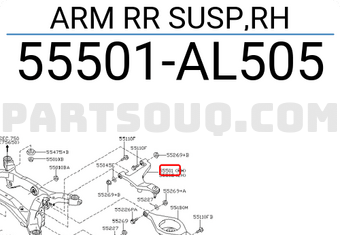 Nissan 55501AL505 ARM RR SUSP,RH