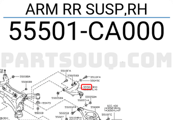 Nissan 55501CA000 ARM RR SUSP,RH
