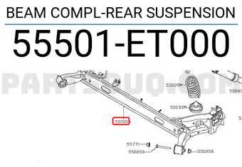 Nissan 55501ET000 BEAM COMPL-REAR SUSPENSION
