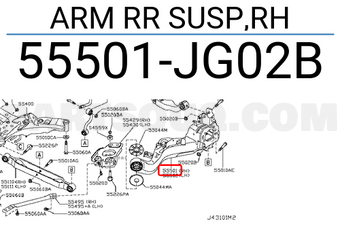 Nissan 55501JG02B ARM RR SUSP,RH