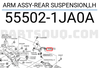 Nissan 555021JA0A ARM ASSY-REAR SUSPENSION,LH