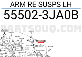 Nissan 555023JA0B ARM RE SUSPS LH