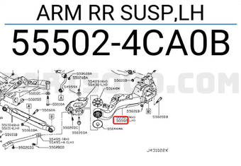 Nissan 555024CA0B ARM RR SUSP,LH