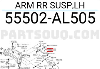 Nissan 55502AL505 ARM RR SUSP,LH