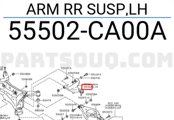 Nissan 55502CA00A ARM RR SUSP,LH