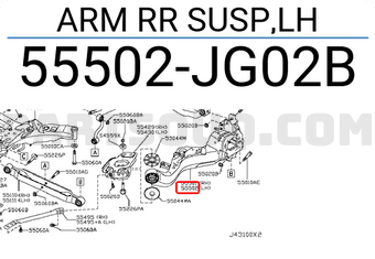 Nissan 55502JG02B ARM RR SUSP,LH