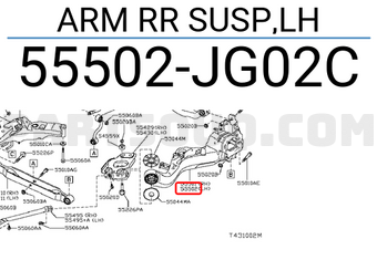 Nissan 55502JG02C ARM RR SUSP,LH