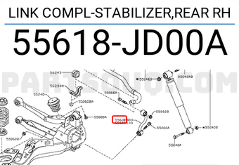 Nissan 55618JD00A LINK COMPL-STABILIZER,REAR RH
