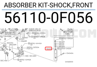 Nissan 561100F056 ABSORBER KIT-SHOCK,FRONT