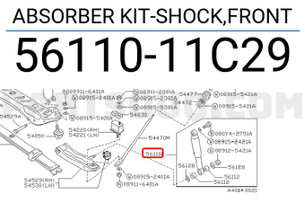 Nissan 5611011C29 ABSORBER KIT-SHOCK,FRONT