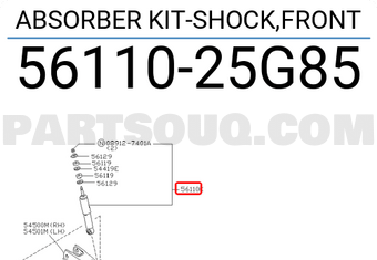 Nissan 5611025G85 ABSORBER KIT-SHOCK,FRONT