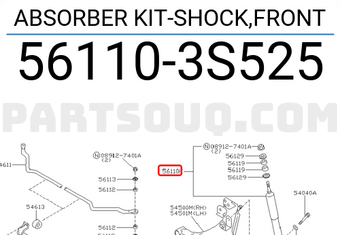 Nissan 561103S525 ABSORBER KIT-SHOCK,FRONT