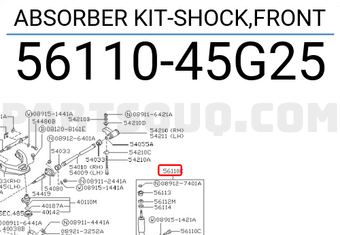 Nissan 5611045G25 ABSORBER KIT-SHOCK,FRONT
