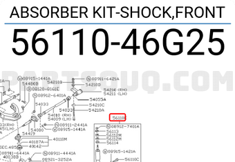 Nissan 5611046G25 ABSORBER KIT-SHOCK,FRONT