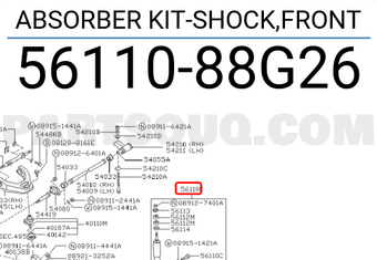 Nissan 5611088G26 ABSORBER KIT-SHOCK,FRONT