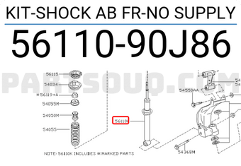 Nissan 5611090J86 KIT-SHOCK AB FR-NO SUPPLY